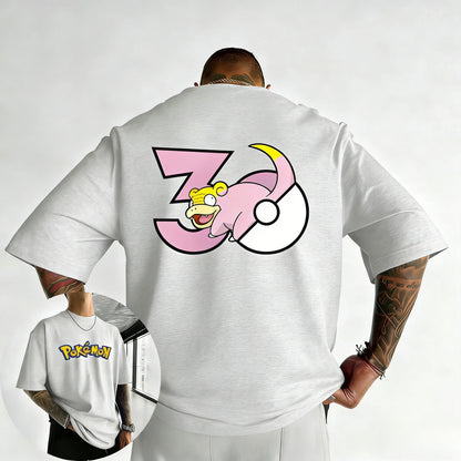 30th Anniversary Slowpunk Printed T-shirt Summer New Men's and Women's Loose Casual Hip Hop Trendy Short Sleeve Top