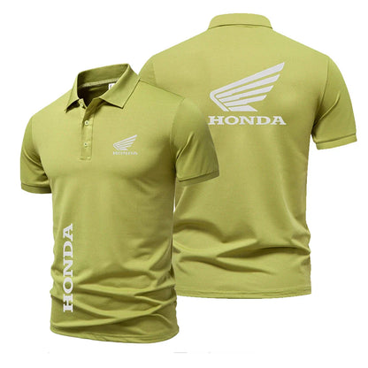 Summer high quality tops men and women short-sleeved t-shirts Honda racing POLO shirts motorcycle print t-shirts