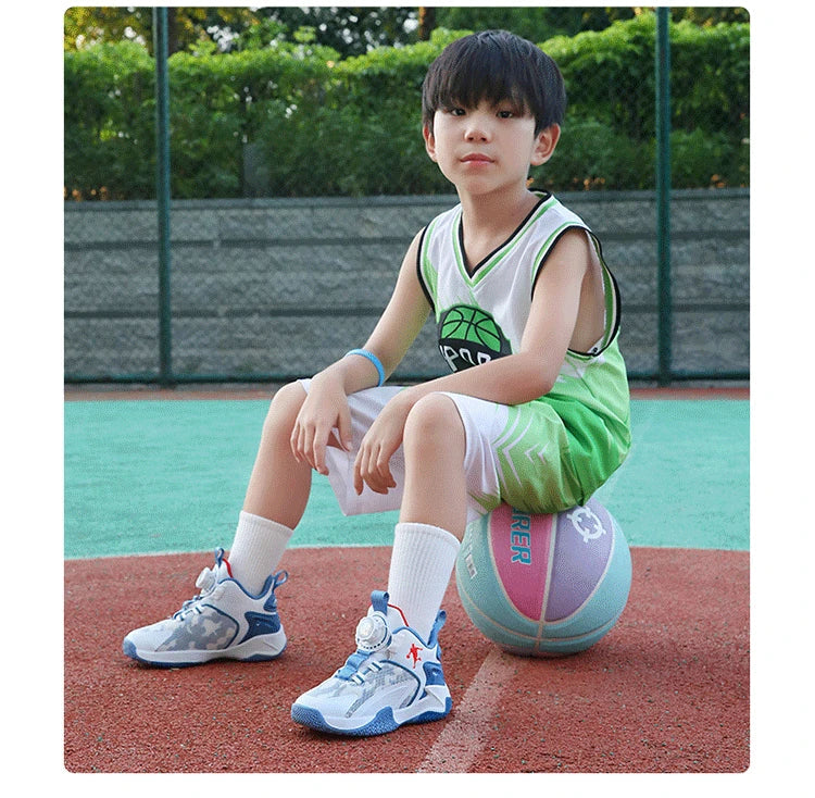 New Children's Basketball Shoes Mesh Breathable Sports Shoes For Teenagers Non-Slip Wear-Resistant Basketball Sneakers Kids