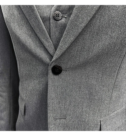( Blazer + Vest + Pants ) Boutique Fashion Solid Color Men's Slim Casual Business Suit Three-piece Set Groom Wedding Dress Party
