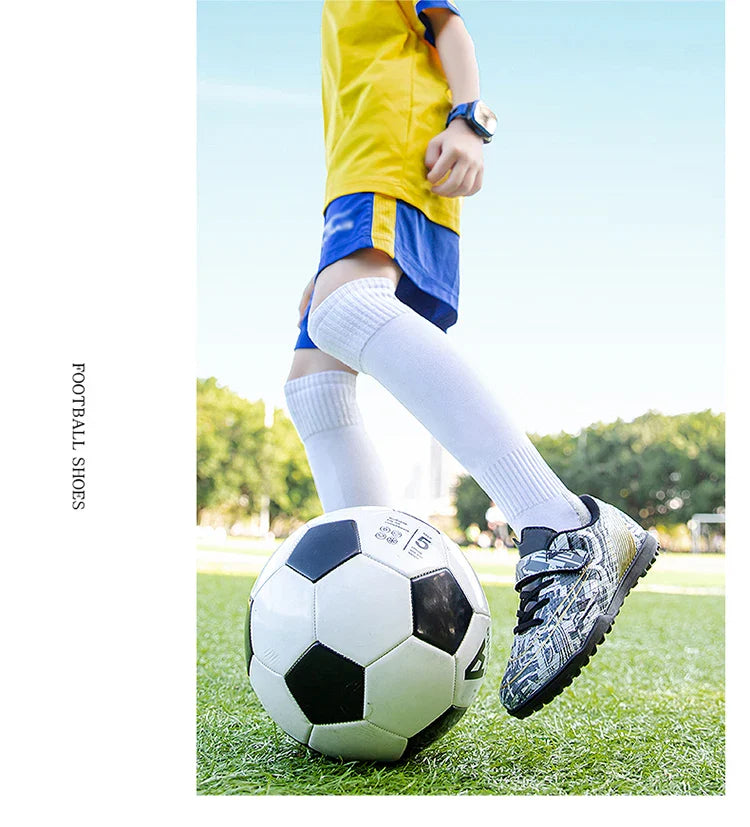 Children Football Shoes Grass Society Indoor Training Original Boy Girl Soccer Shoes Cleats Non Slip Kids Football Field Boots