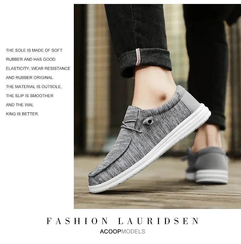 Sapatos de Lona Masculinos Casuais Slip On Alpargatas Homens Moccasins Mocassim Masculino Leve Respirável Tamanho Grande 50