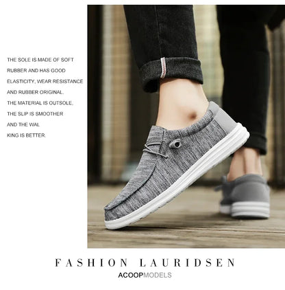 Sapatos de Lona Masculinos Casuais Slip On Alpargatas Homens Moccasins Mocassim Masculino Leve Respirável Tamanho Grande 50