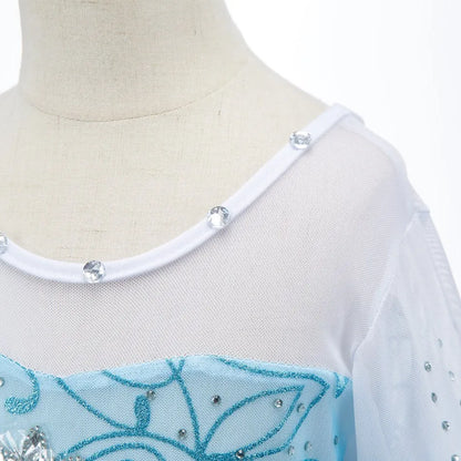 3 4 5 6 7 8 9 10 Years Children Princess Dress Kids Elsa Cosplay Dress Up Little Girls Summer Costume Halloween Party Clothing