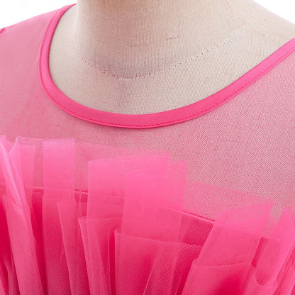 Elegant Tulle Bridesmaids Party Girls Dresses Summer Baptism Birthday Wedding Prom Princess Dress for Girl Christmas Kids Clohes