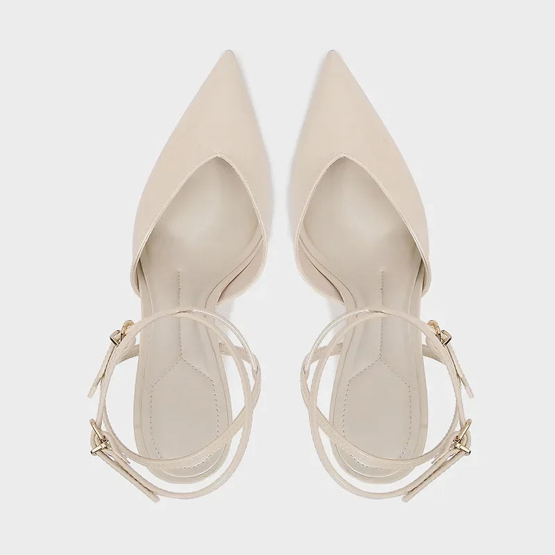 2026 Summer Women Sandals Pointed Toe Thin Heels Office Elegant Shoes Ladies Fashion Sandalias De Mujer