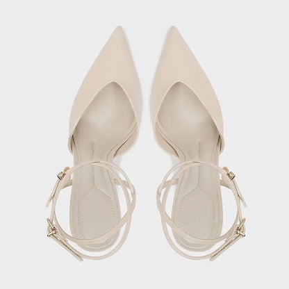 2026 Summer Women Sandals Pointed Toe Thin Heels Office Elegant Shoes Ladies Fashion Sandalias De Mujer