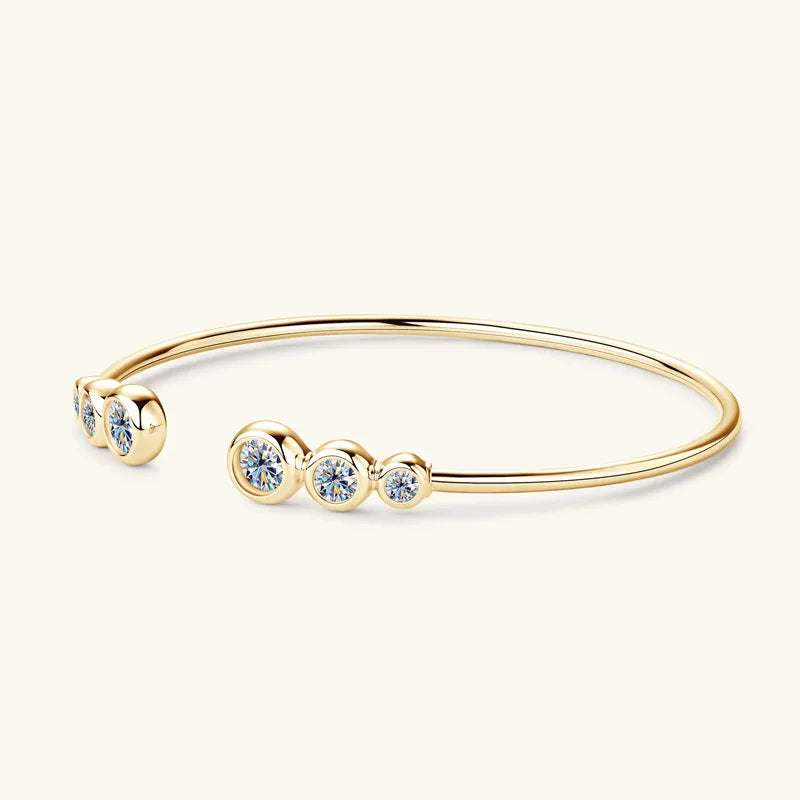 Luxury D Color 1.8cttw Full Moissanite Tennis Bracelet Bangle For Women Girl S925 Silver Pass Diamond Test Bubble Bracelets