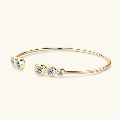 Luxury D Color 1.8cttw Full Moissanite Tennis Bracelet Bangle For Women Girl S925 Silver Pass Diamond Test Bubble Bracelets