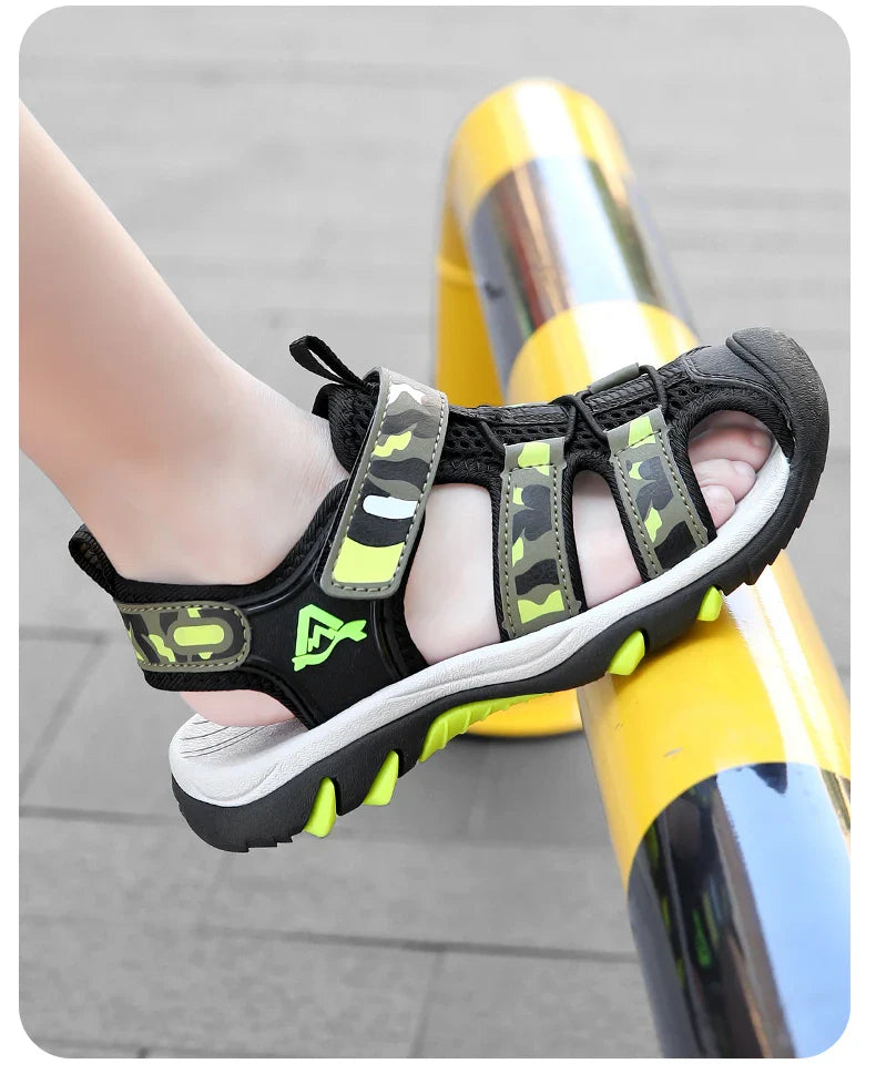 Summer Children Beach Water Sandals Brand Fashion Sneakers For Girls Boys Footwear Kids Non-slip Sandalias Leather Shoes