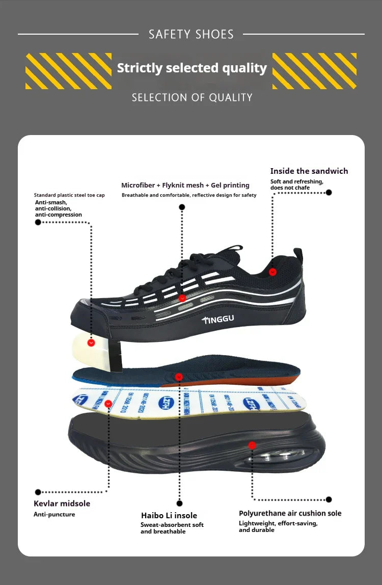 New insulated 10KV anti-smash and anti-puncture labor protection shoes Lightweight and breathable safety protection work shoes