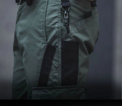 Mens Cargo Shorts Summer Tactical Cropped Trousers Outdoor Waterproof Multi-pocket