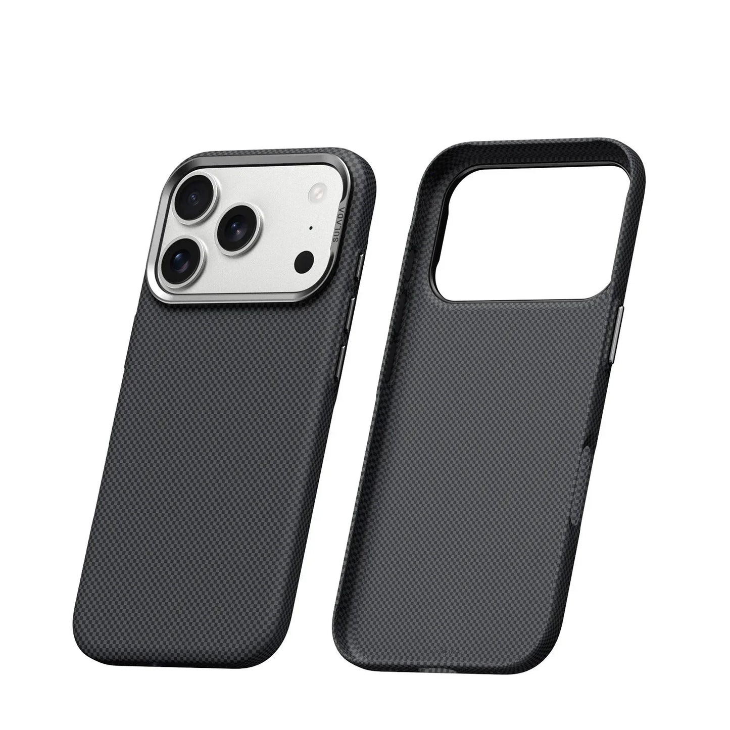 Iphone 17 Pro Max / 17 Pro / 16 Pro Max / 16 Pro Magnetic Stand Carbon Fiber Pattern Magsafe Pc Hard Cover