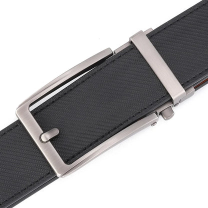 Unisex Click Belts for Men Luxury Brand Designer Fashion Automatic Buckle Genuine Leather Men's Belt Male Jeans Waist Strap Blue