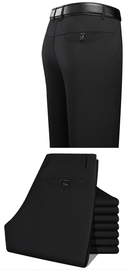 Mens Business Casual Pants Spring Autumn Suit Pants Formal Dress Pants for Husband Dad Trousers 29-40