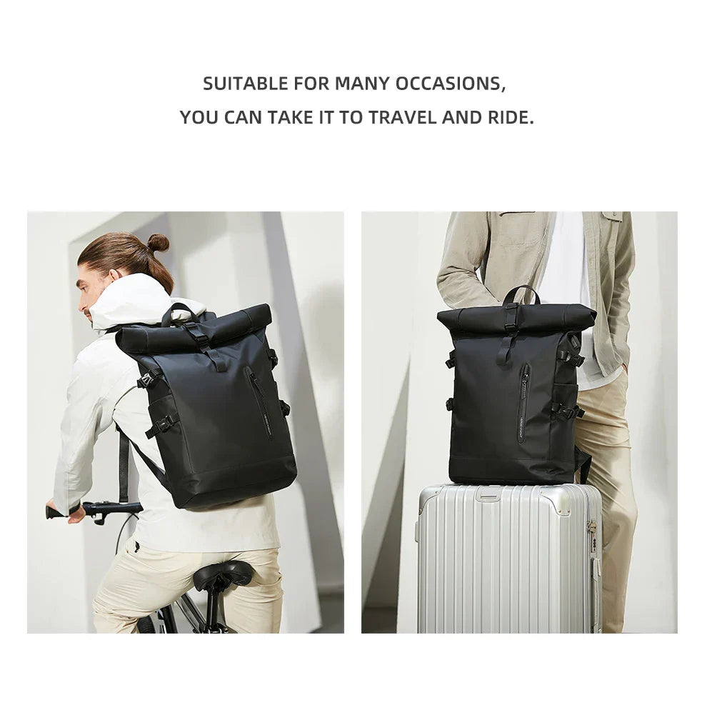 Expandable Travel Backpack Men Large Capacity Waterproof 15.6” Laptop Bag Hiking Rucksack Cycling Daypack Bag with USB Port