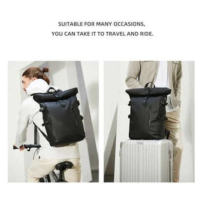 Expandable Travel Backpack Men Large Capacity Waterproof 15.6” Laptop Bag Hiking Rucksack Cycling Daypack Bag with USB Port