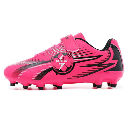 Kids Soccer Cleats Football Shoes AG/TF Studs Non Slip Wear Resistant Breathable Training Sneakers Children Boy Girl Match Boots