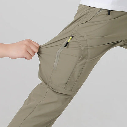 Four sided elastic quick drying pants for men's mountaineering outdoor pants, light and thin for women's summer elastic breathab