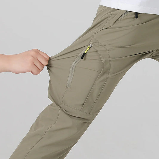 Four sided elastic quick drying pants for men's mountaineering outdoor pants, light and thin for women's summer elastic breathab