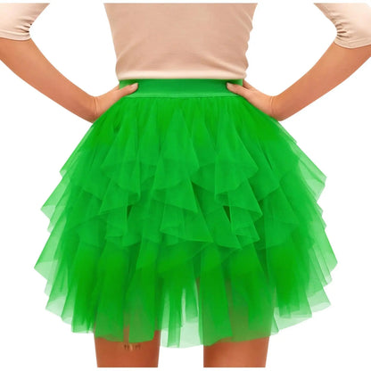 Women's Tulle Tutu Skirt Fashion Solid Color High Waist Mesh Skirt A-line Puff Skirt Cute Cake Skirt Cute Ballet Ball Half Skirt