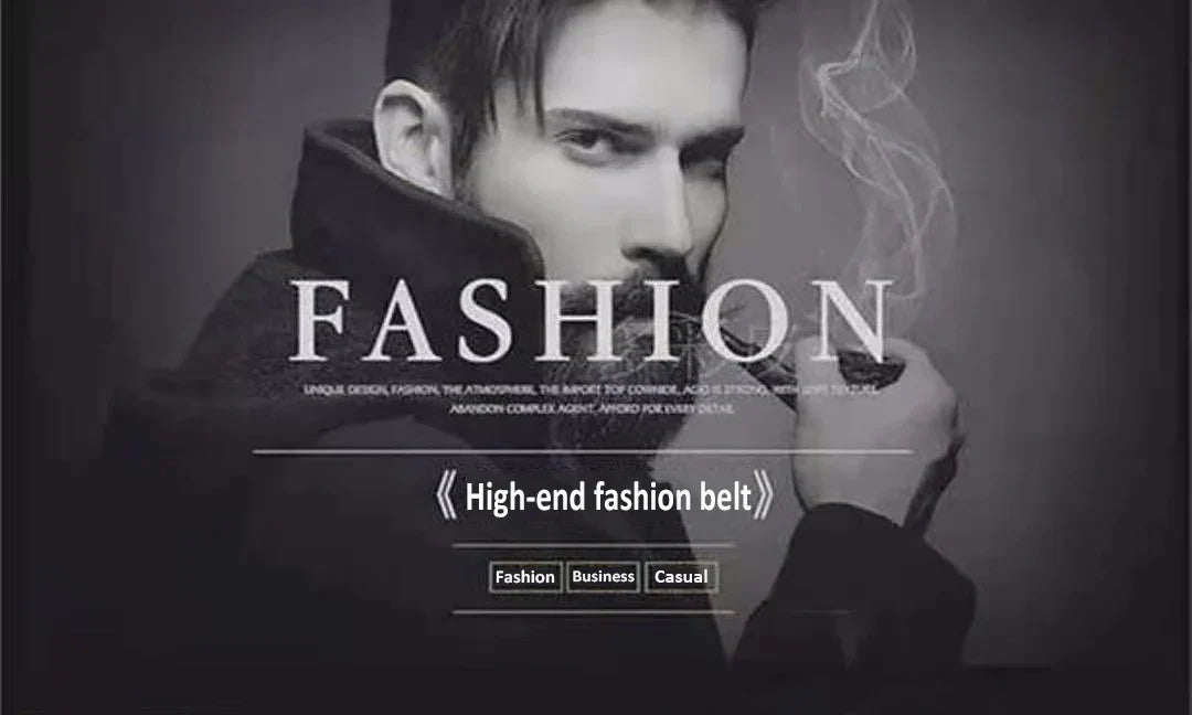 New men's belt korean fashion smooth buckle business casual belt fashion young men's trouser designer luxury brand belts