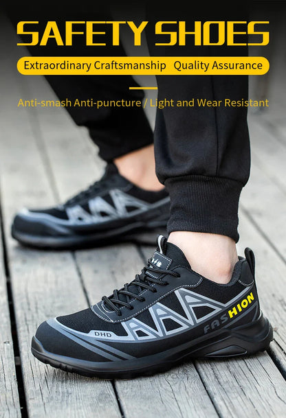 Work Sneakers Men Indestructible Steel Toe Work Shoes Safety Boot Men Shoes Anti-puncture Working Shoes For Men Dropshipping