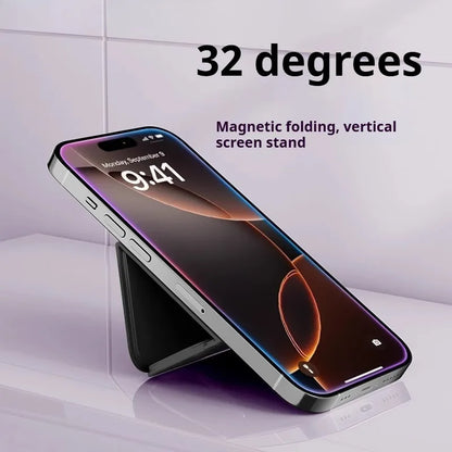 iPhone case suitable 16 pro max mobile,iPhone 15 phone magnetic back 15 promax ultra-thin single back 3-fold rotating bracket