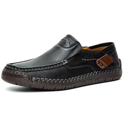 New Fashion Men Casual Shoes Handmade Leather Loafers Comfortable Men's Shoes Quality Split Leather Flat Driving Shoes Size 48
