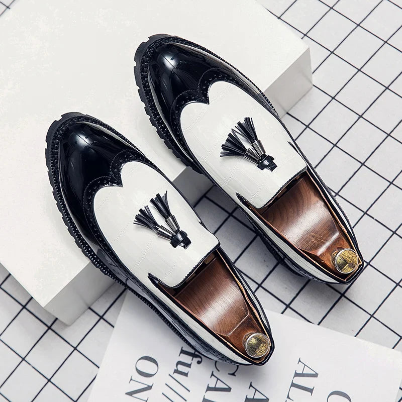 Men's Pointed Toe Retro Leather Shoes – Vintage Formal Dress Shoes EU 40–47