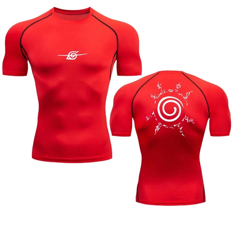anime esporte secagem rápida ginásio tshirts fitness topos t verão outono masculino