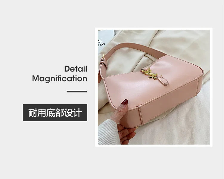 High-end small bag women's new Internet celebrity armpit bag versatile women's temperament baguette bag shoulder bag