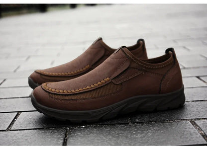 Sapatos Casuais Masculinos Respiráveis Mocassins Tênis Moda Confortável Plano Feito à Mão Retrô Lazer Mocassins Sapatos Masculinos