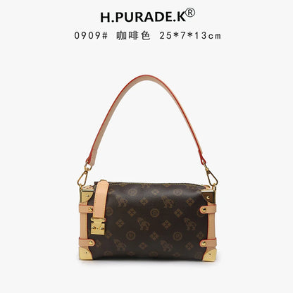 2025 Coffee Brown Crossbody Bag for Women - 可调节 Strap Shoulder Purse, Stylish Underarm Handbag, Lightweight Small Casual S