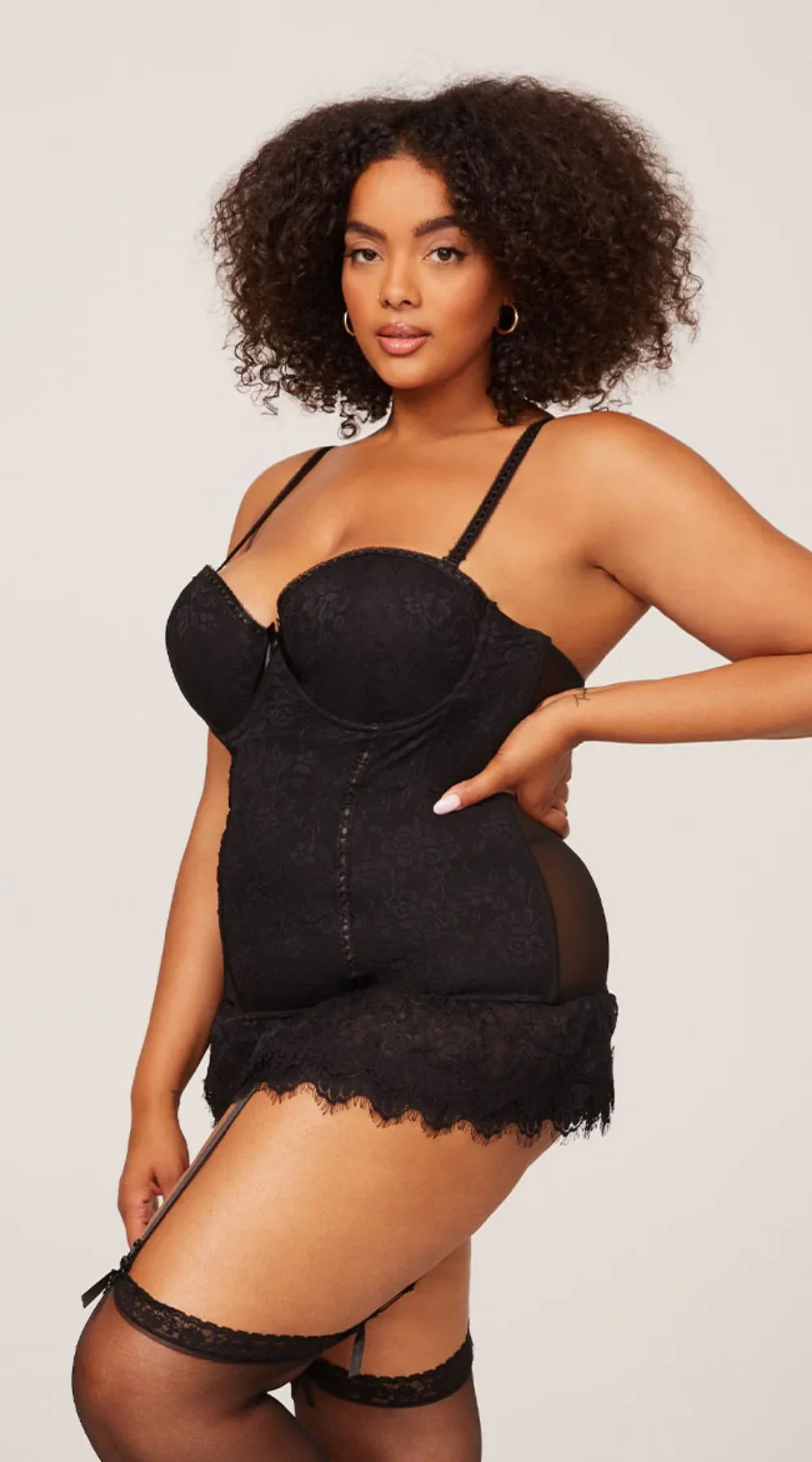Women's Corset Bustiers & Corsets Black Top Lace Up Lingerie Underwear Plus Size Garter Including