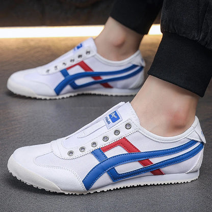 Design Canvas Mesh Shoes Men Casual Sneakers Flat Sports Shoes Walking Running Ligthweight Anti-skid Breathable