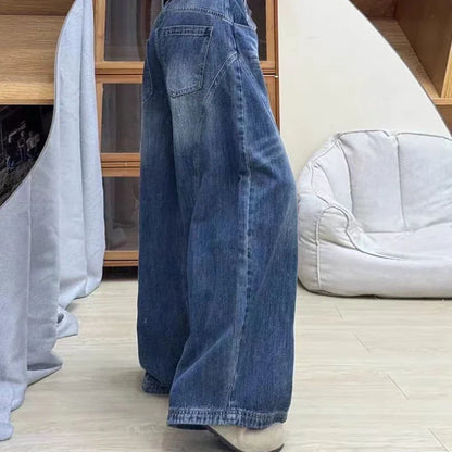 Calça Jeans Feminina Casual Vintage Reta