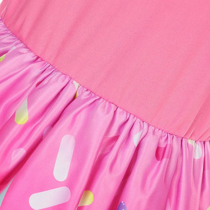 Girls Candy Fairy Lollipop Cosplay Costume Toddler Carnival Purim Rainbow Vestidos Girls Birthday Party Long Short Sleeves Dress