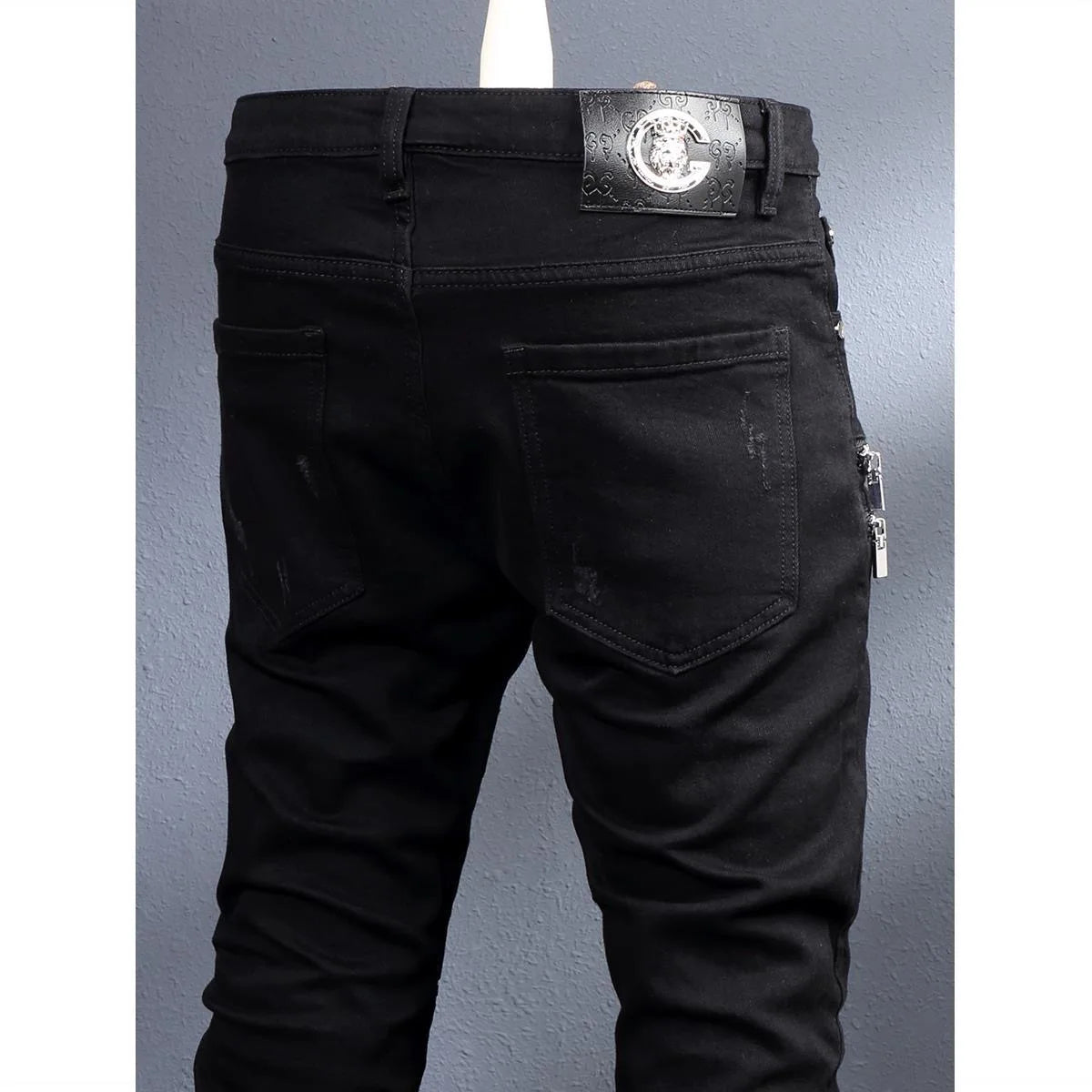 2024 Spring and Autumn New Fashion Black Stretch Straight Leg Jeans Men's Casual Comfort Breathable High-Quality Denim Pants