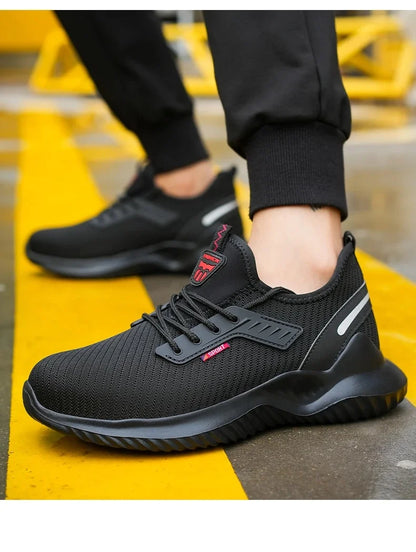 Lightweight Safety Shoes Men Steel Toe Sneakers Puncture Proof Breathable Safety Boots Man Dangerous Construction Work Foorwear