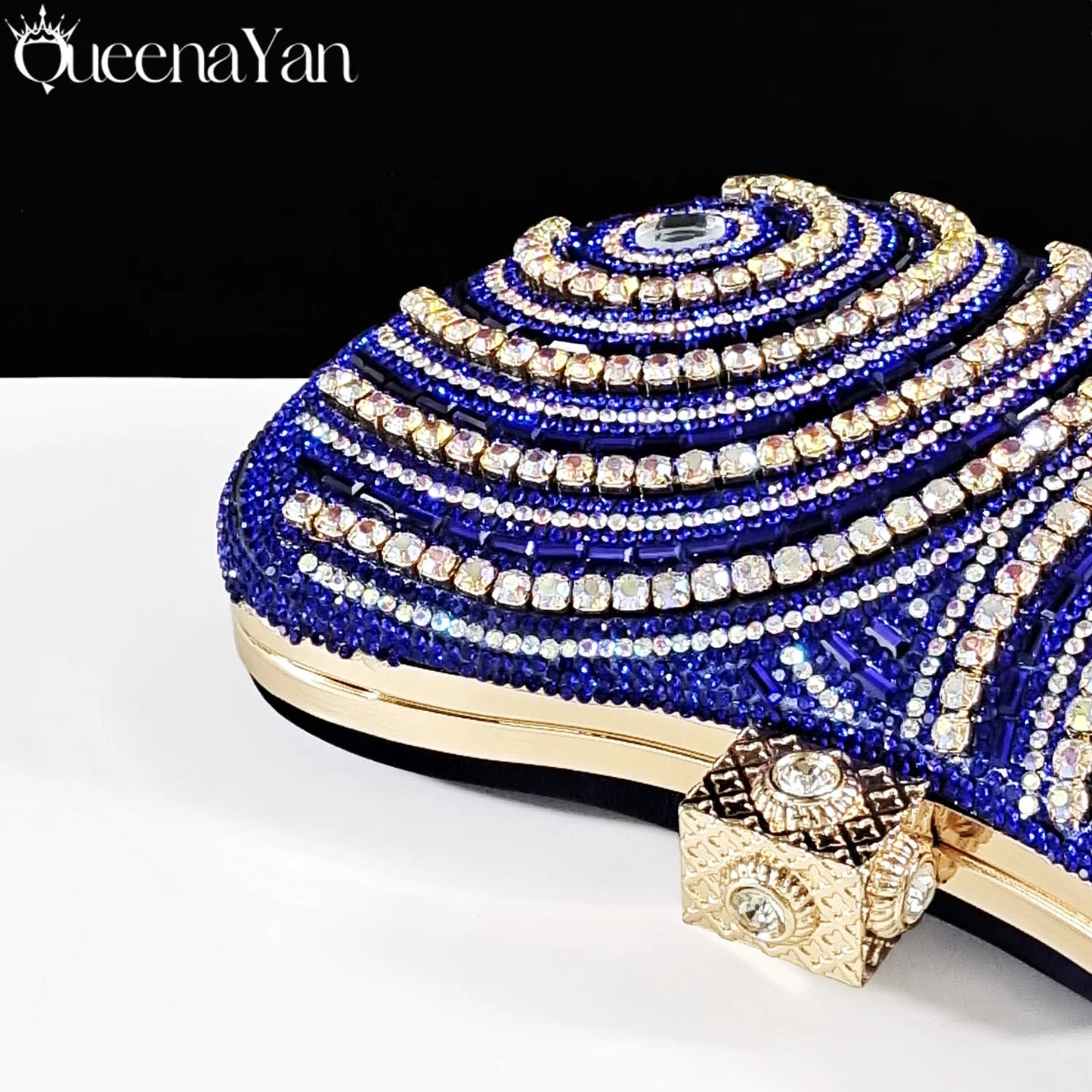 Elegant Nigerian Women's Royal Blue Only Shoes or with Rhinestone Handbag Set - Italian Design for Weddings