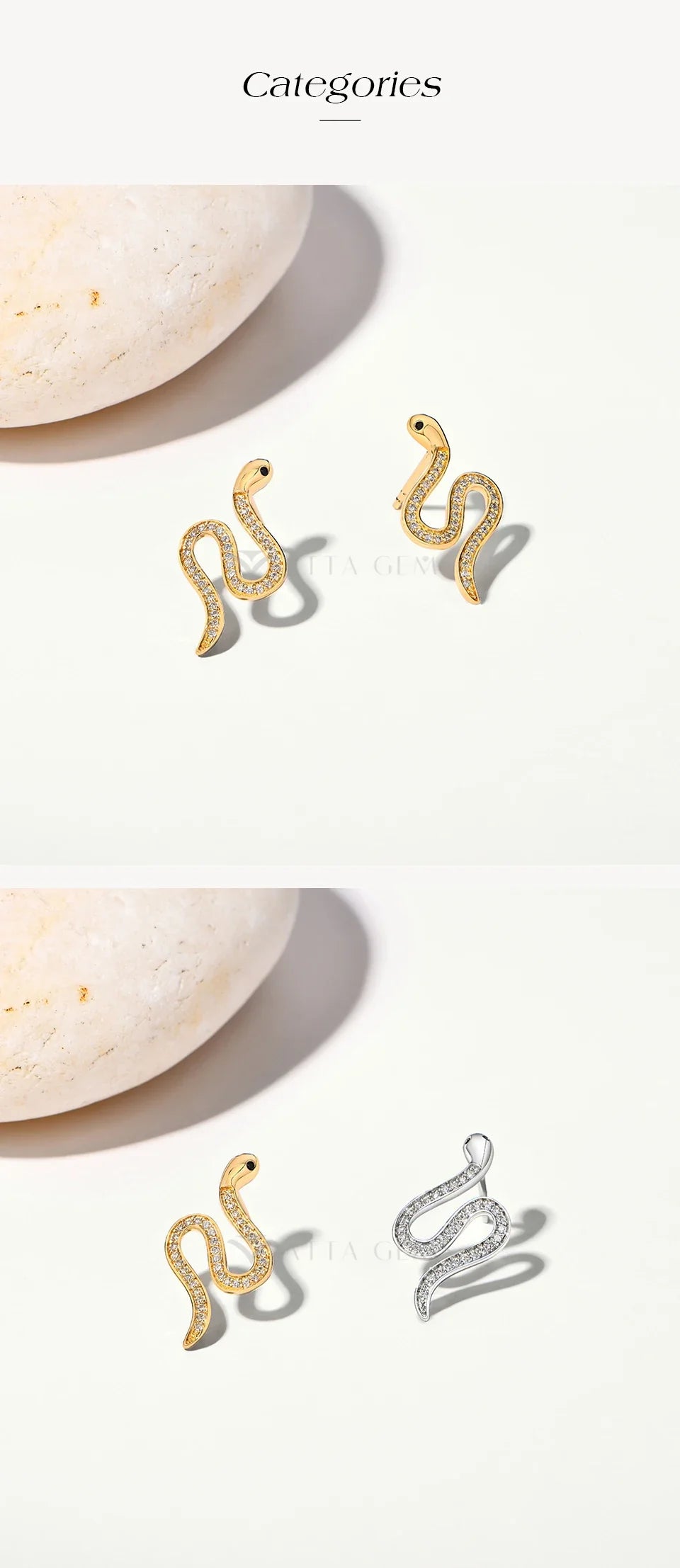 Full moissanite Snake Stud Earring For Women Girls Real 925 Sterling Silver Jewelry Engagement Party Gifts High Quality