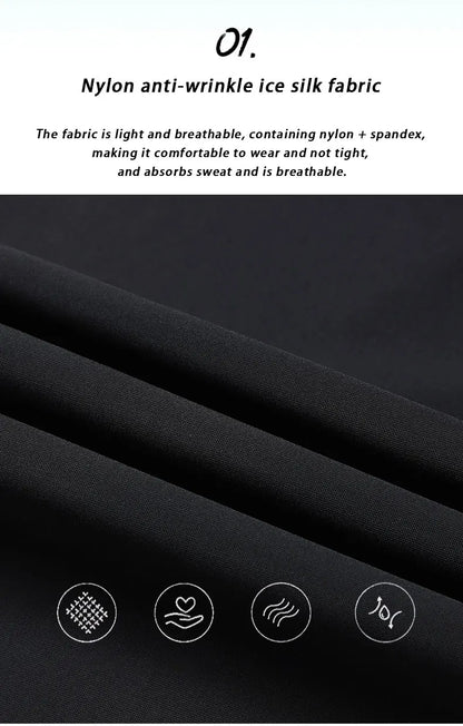 Breathable Elastic Men Running Sport Pants Ice Silk Jogging Thin Sweatpants Casual Outdoor Training Gym Fitness Trousers 8XL