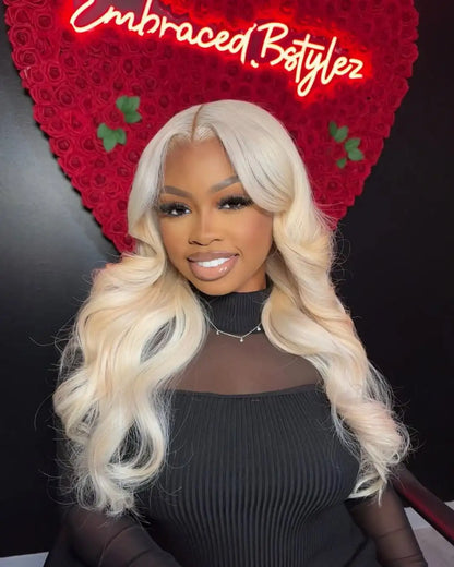 30 40 Inch 13x6 Lace Frontal Wig 613 Blonde Body Wave 13x4 Lace Front Wig Pre plucked Brazilian Human Hair Wigs 200 Density
