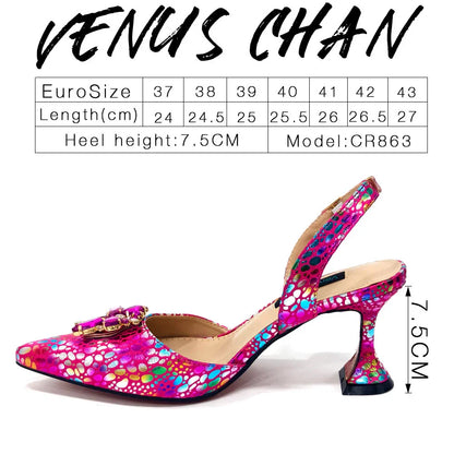 Champagne Color Thin Heels Pointed Toe Crystal Design Ladies Shoes Matching Bag Set For Women Weeding Party Pump