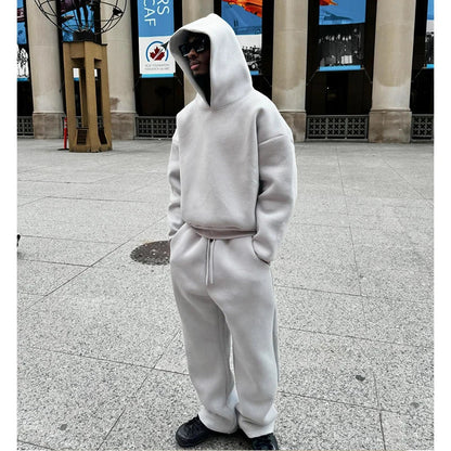 Y2k Fashion Hoodie Men And Women Casual Loose Streetwear Personalized Multi-Functional Pullover Hoodie Jogger Sweatpants Set