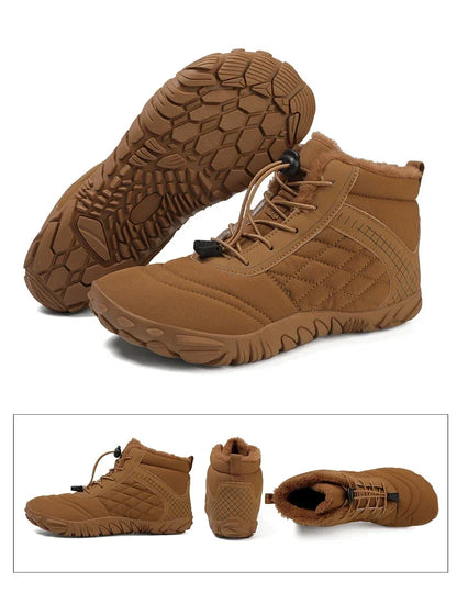 Brand New Winter Boots for Men Women Snow BareFoot Outdoor Non-slip Warm Fur Casual Sneakers Plus Size Ankle Boots Hiking Shoes