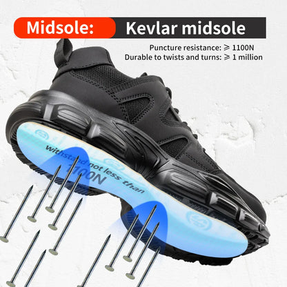 Men Work Safety Shoes Anti-puncture Working Sneakers Male Indestructible Work Shoes Men Boots Lightweight Men Shoes Safety Boots
