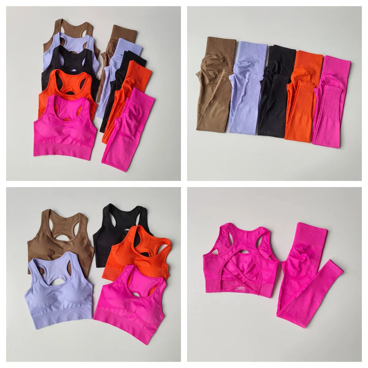 Women's Workout Set 2 Piece, High Impact Sports Bra and High Waist Leggings, Quick Dry Fitness Yoga Suit