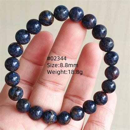 Natural Blue Pietersite Bracelet Women Men Beads Round Beads Chatoyant Cat Eye Fire Pietersite Namibia AAAAAA